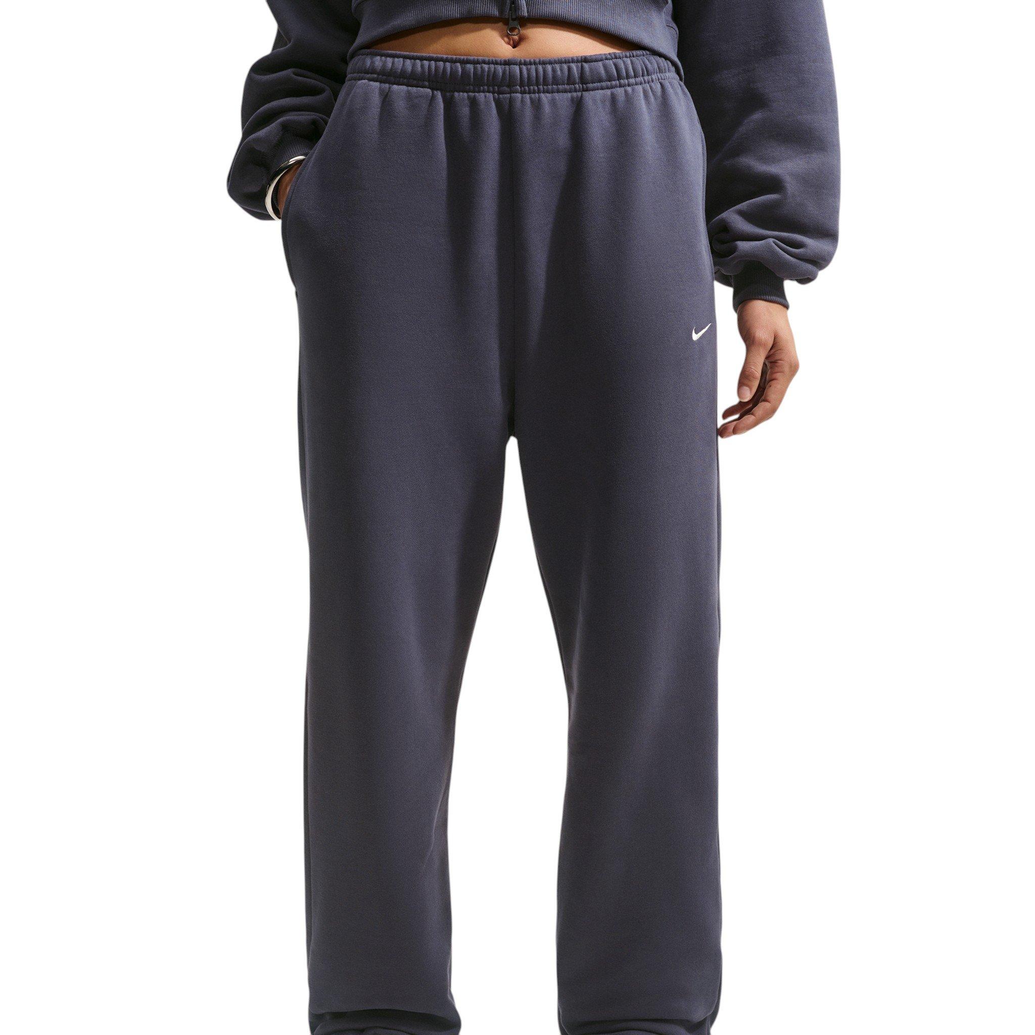 Nike Women's Studio Fleece Medium Weight HR Oversized Cuffed Trousers - Grey - GREY
